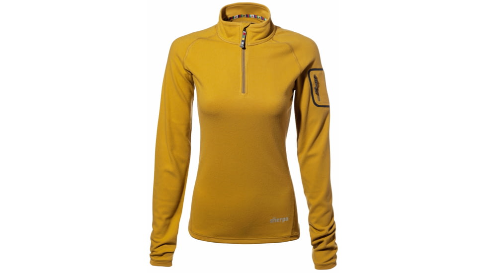 Sherpa Dikila 1/4 Zip Long Sleeve - Women's-Ason Brass-Small