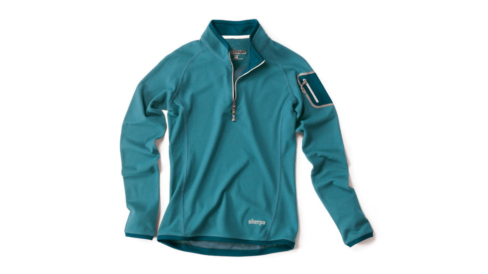 Sherpa Dikila 1/4 Zip Long Sleeve - Women's-X-Large-Light Jade/Dark Jade