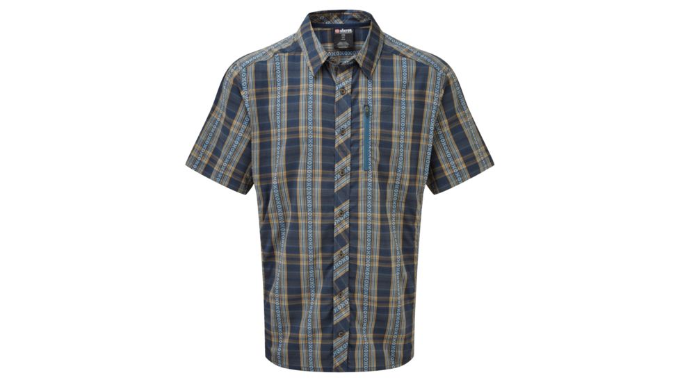 Sherpa Gokyo Short Sleeve Shirt - Mens, Samudra, Small SM3129-SAMUDRA-S