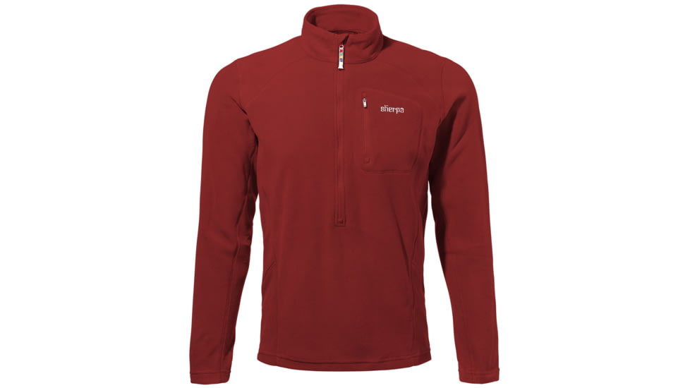 Karma Zip Tee - Mens -Tibetan Coral-Medium