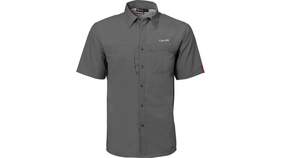 Sherpa Tansen Short Sleeve Shirt - Mens-Monsoon Grey-Small