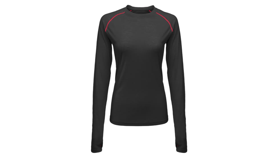 Sherpa Vayu Long Sleeve Crew - Womens-Black-Large