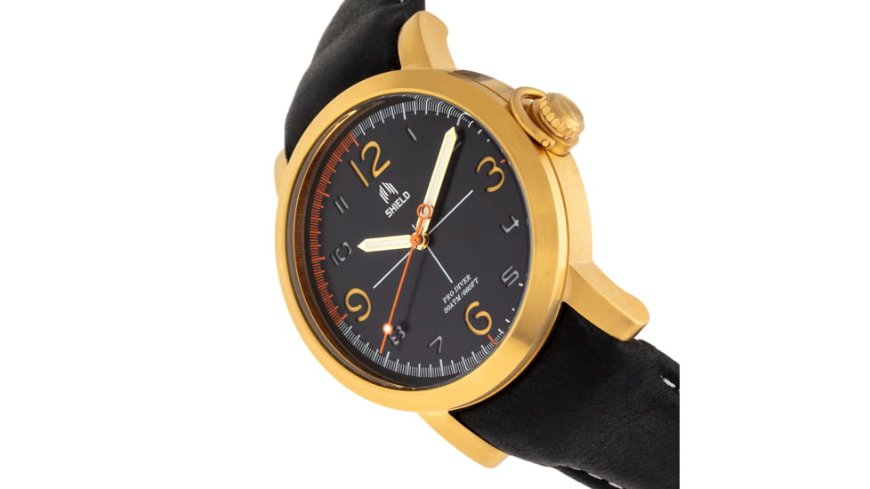 Shield Berge Diver Watch - Mens, Gold/Black, One Size, SLDSH101-6