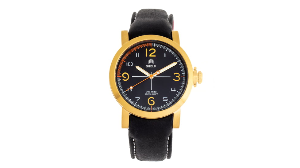 Shield Berge Diver Watch - Mens, Gold/Black, One Size, SLDSH101-6