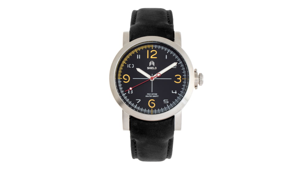 Shield Berge Diver Watch - Mens, Silver/Black, One Size, SLDSH101-2