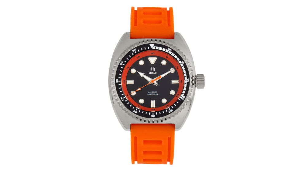 Shield Dreyer Diver Strap Watch - Mens, Black/Orange, One Size, SLDSH107-3