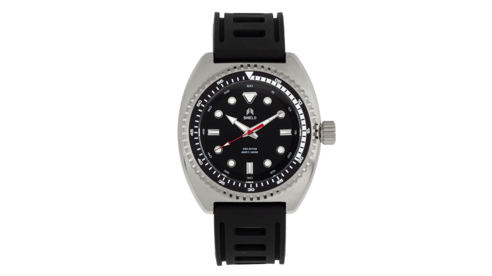 Shield Dreyer Diver Strap Watch - Mens, Silver/Black, One Size, SLDSH107-2