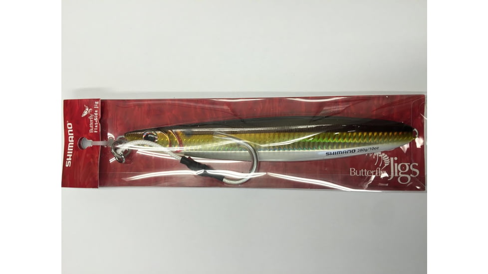 Shimano Butterfly Flat-Side Jig 280G Brown Silver Hook Number 9/0, BFLFS280NS