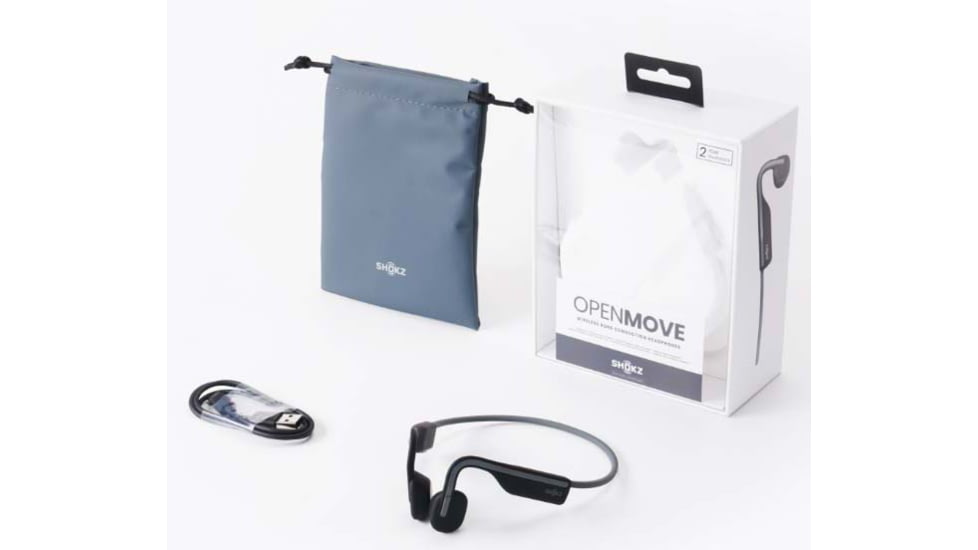Shokz OpenMove Bone Conduction Open-Ear Lifestyle/Sport Headphones, Grey, S661-ST-GY-US