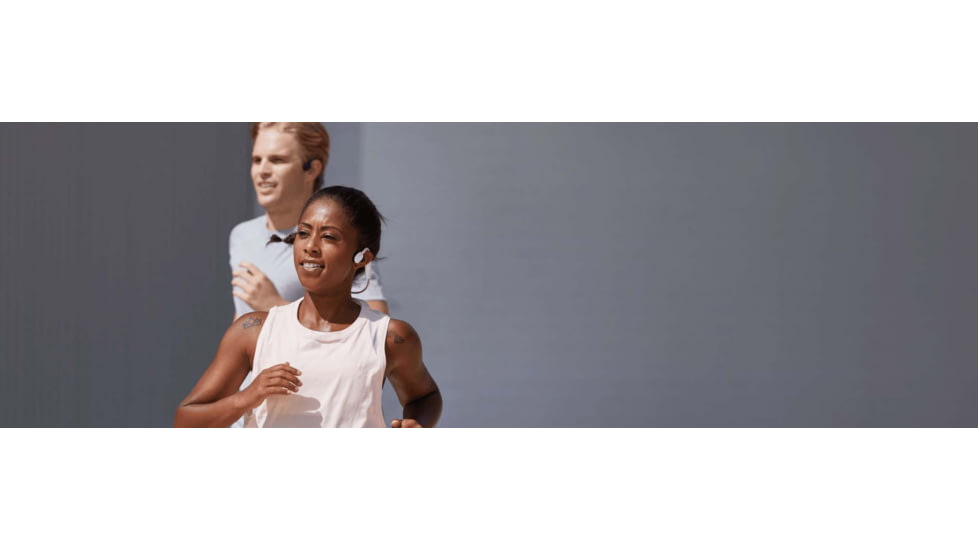 Shokz OpenMove Bone Conduction Open-Ear Lifestyle/Sport Headphones, White, S661-ST-WT-US