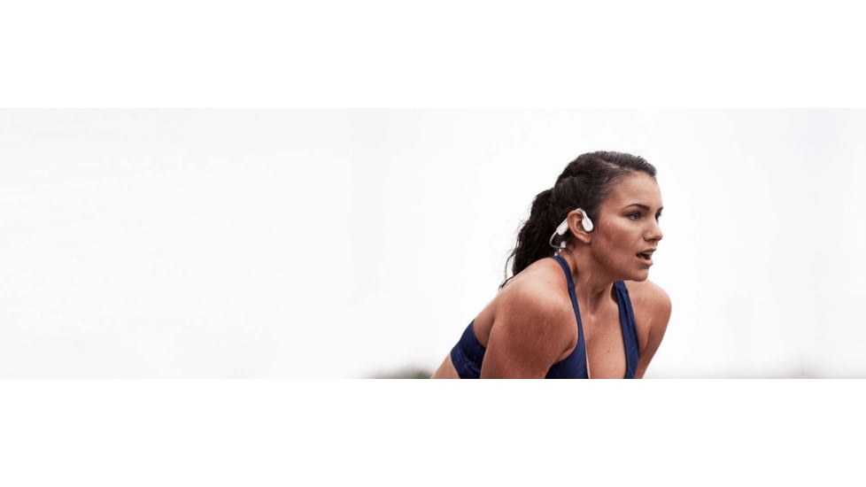 Shokz OpenMove Bone Conduction Open-Ear Lifestyle/Sport Headphones, White, S661-ST-WT-US