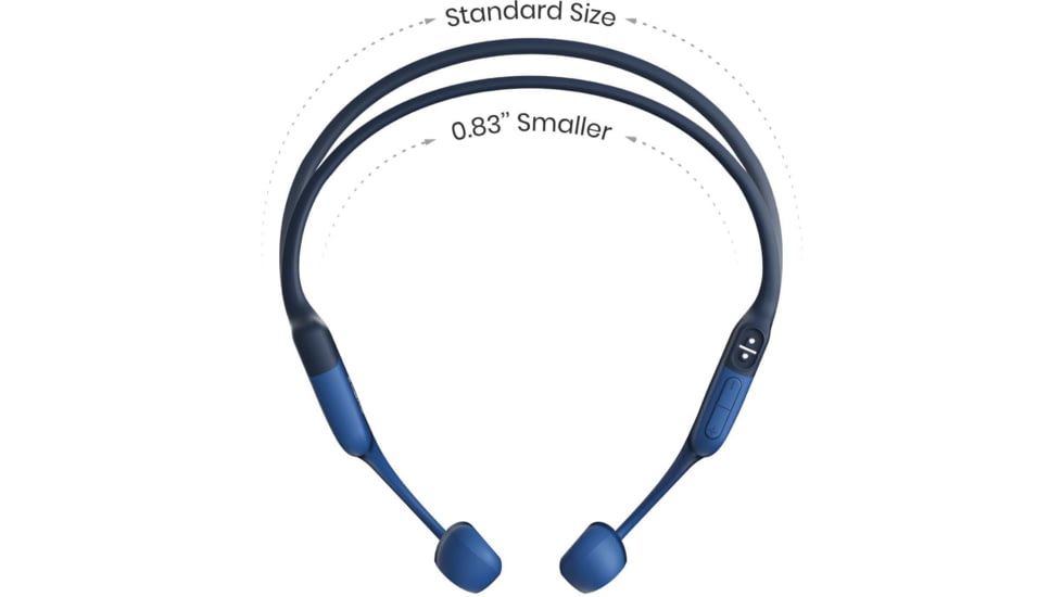 Shokz OpenRun Mini Bone Conduction Open-Ear Endurance Headphones, Blue, S803-MN-BL-US