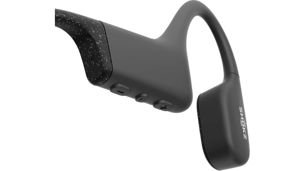 Shokz OpenSwim Bone Conduction Open-Ear Mp3 Swimming Headphones, Black, S700-ST-BK-US