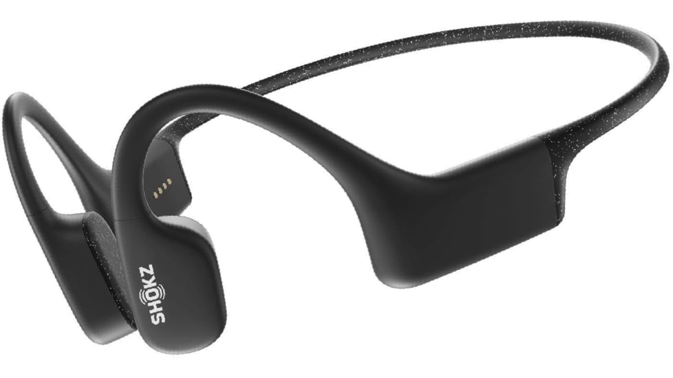 Shokz OpenSwim Bone Conduction Open-Ear Mp3 Swimming Headphones, Black, S700-ST-BK-US