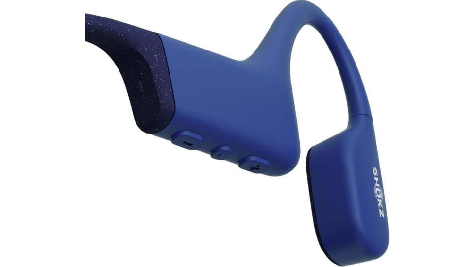 Shokz OpenSwim Bone Conduction Open-Ear Mp3 Swimming Headphones, Blue, S700-ST-BL-US