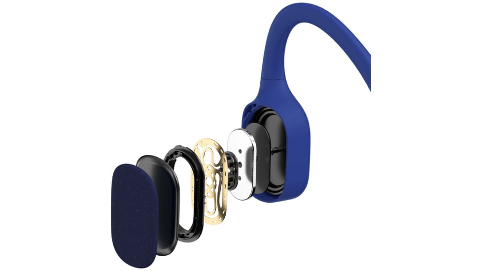 Shokz OpenSwim Bone Conduction Open-Ear Mp3 Swimming Headphones, Blue, S700-ST-BL-US
