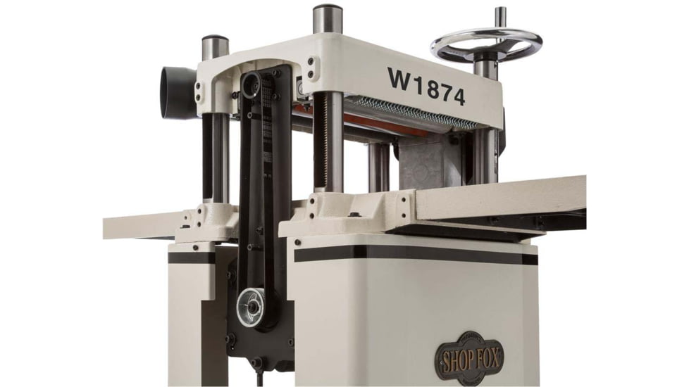 Shop Fox 15in 3 HP motor and 5200 RPM Fixed-Table Planer w/Helical Cutterhead, W1874