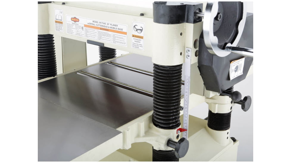 Shop Fox 20in Planer, with Built-in Mobile Base and Spiral Cutterhead, W1754S