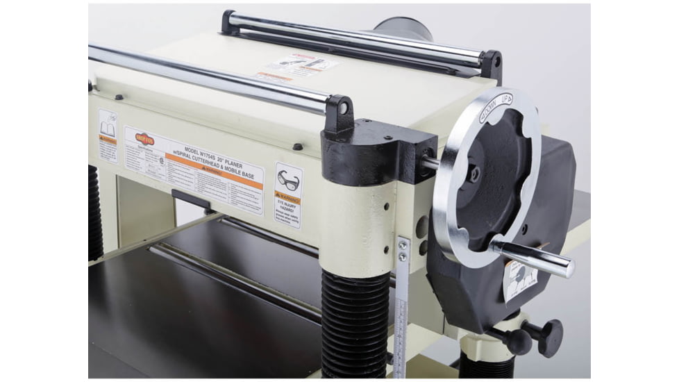 Shop Fox 20in Planer, with Built-in Mobile Base and Spiral Cutterhead, W1754S
