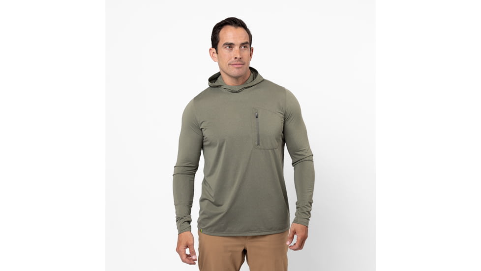 Sierra Designs Alpine Start Sun Hoodie - Mens, Burnt Olive Heather, Extra Large, 22436022BOH-XL