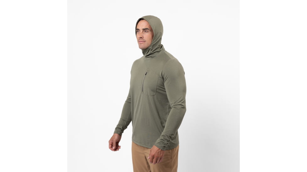 Sierra Designs Alpine Start Sun Hoodie - Mens, Burnt Olive Heather, Extra Large, 22436022BOH-XL