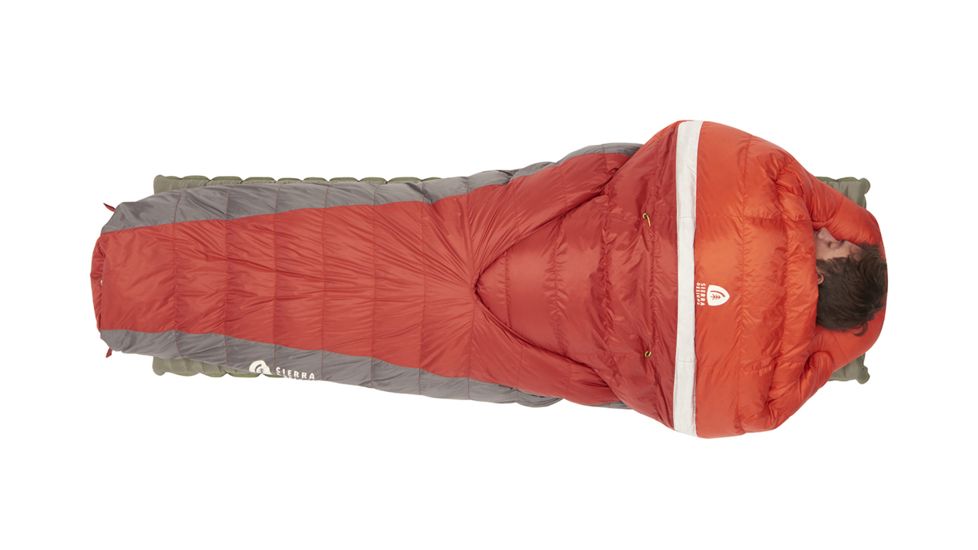 Sierra Designs Backcountry Bed 20 Sleeping Bag 700 Dridown-Red/Grey-Regular