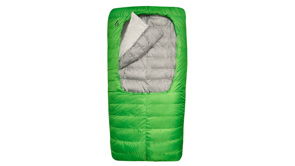 Sierra Designs Backcountry Bed Duo Sleeping Bag 600 Fill Duck DriDown 2 Season-Green