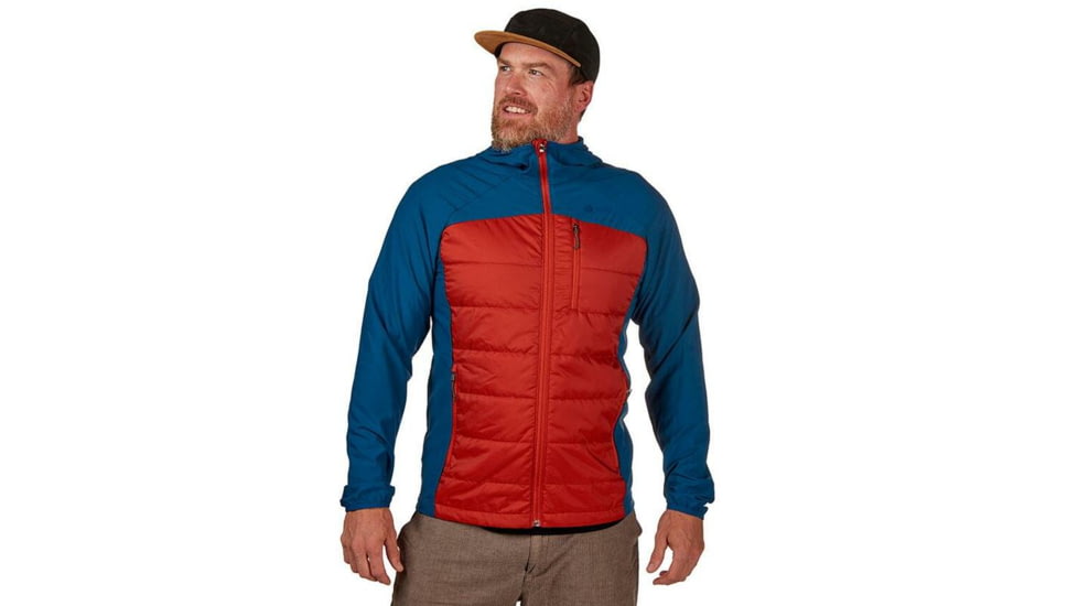 Sierra Designs Borrego Hybrid Jacket - Mens, Bering Blue/Brick, Small, 22595520BER-SM