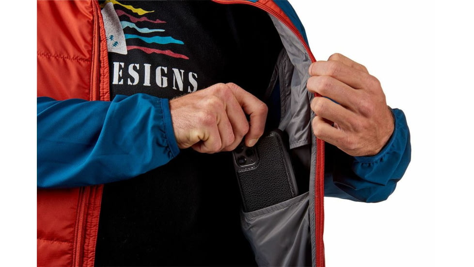 Sierra Designs Borrego Hybrid Jacket - Mens, Bering Blue/Brick, Small, 22595520BER-SM