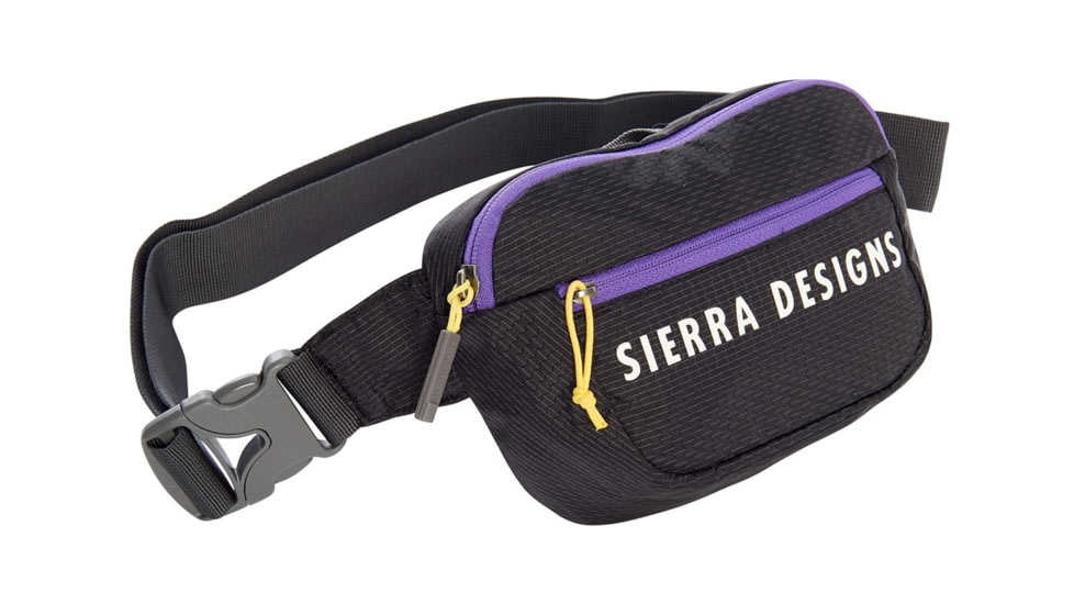 Sierra Designs Fanny Pack, Black/Purple, 2L, 80711420BKP
