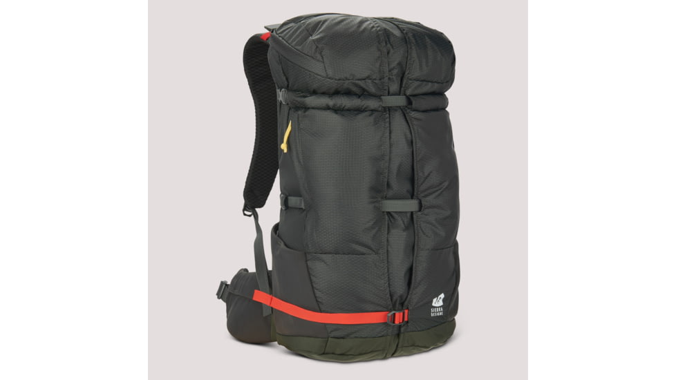 Sierra Designs Flex Hike 20-30L Backpacks, Peat/Fiery Red, 80711823PT