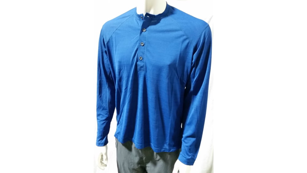 Sierra Designs Long Sleeve Pack Henley-Men's-Large-True Blue