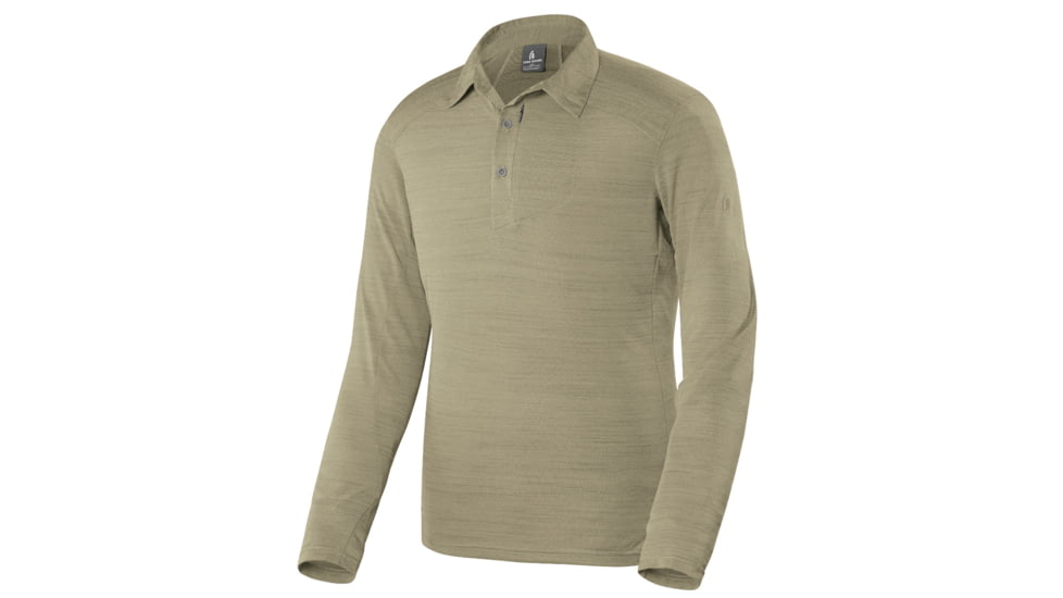 Sierra Designs Long Sleeve Pack Polo - Men's-Aluminum-Large