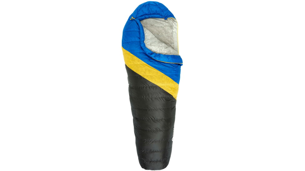 Sierra Designs Nitro 800F 35 Degrees Sleeping Bag, Blue/Yellow/Black, Regular, 70604224R