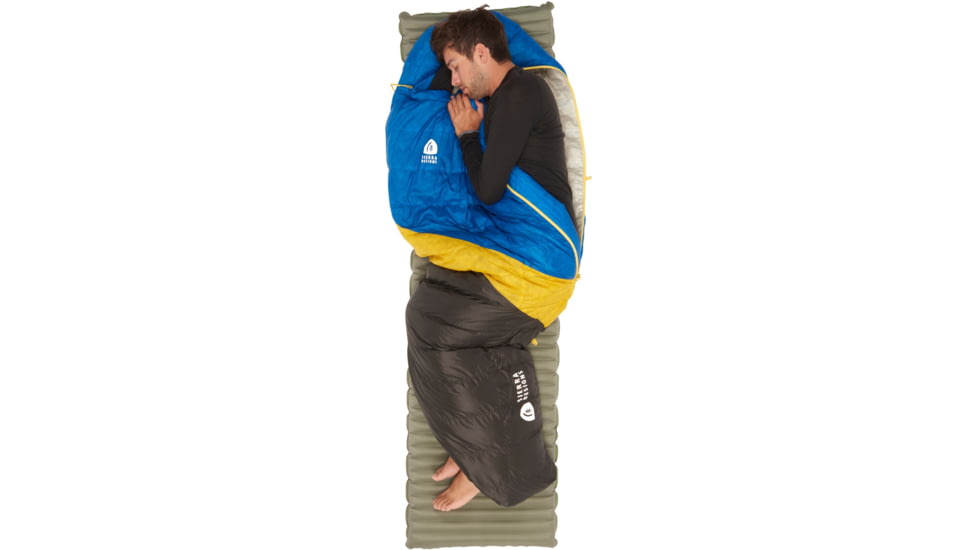 Sierra Designs Nitro 800F 35 Degrees Sleeping Bag, Blue/Yellow/Black, Regular, 70604224R