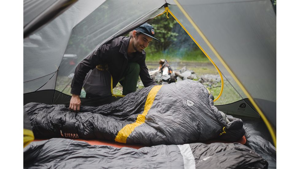 Sierra Designs Nitro UL 0 Sleeping Bag 800 DriDown - Women's-Light Grey/Light Blue-Regular