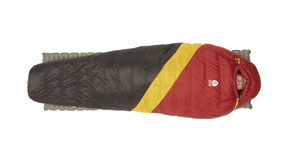 Sierra Designs Nitro UL 20 Sleeping Bag 800 DriDown-Red/Yellow/Peat-Regular