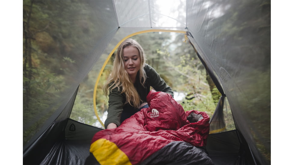 Sierra Designs Nitro UL 20 Sleeping Bag 800 DriDown - Women's-Sangria/Yellow/Peat-Regular