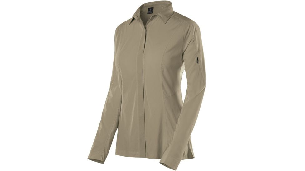 Solar Wind Long Sleeve Shirt - Womens-Aluminium-Medium