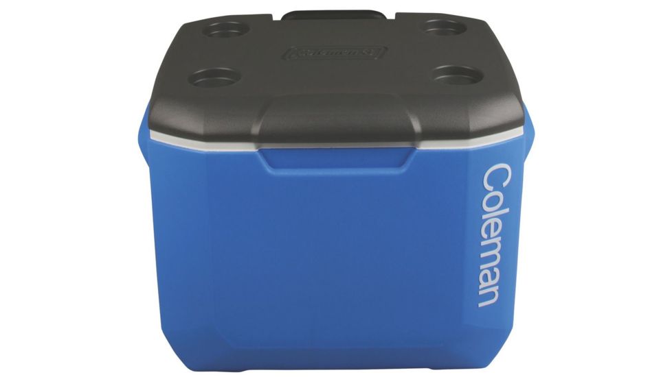 Coleman Signature 60 Quart Performance Wheeled Cooler, 5883, Blue / White / Dark Gray, Holds 94 Cans 3000001996