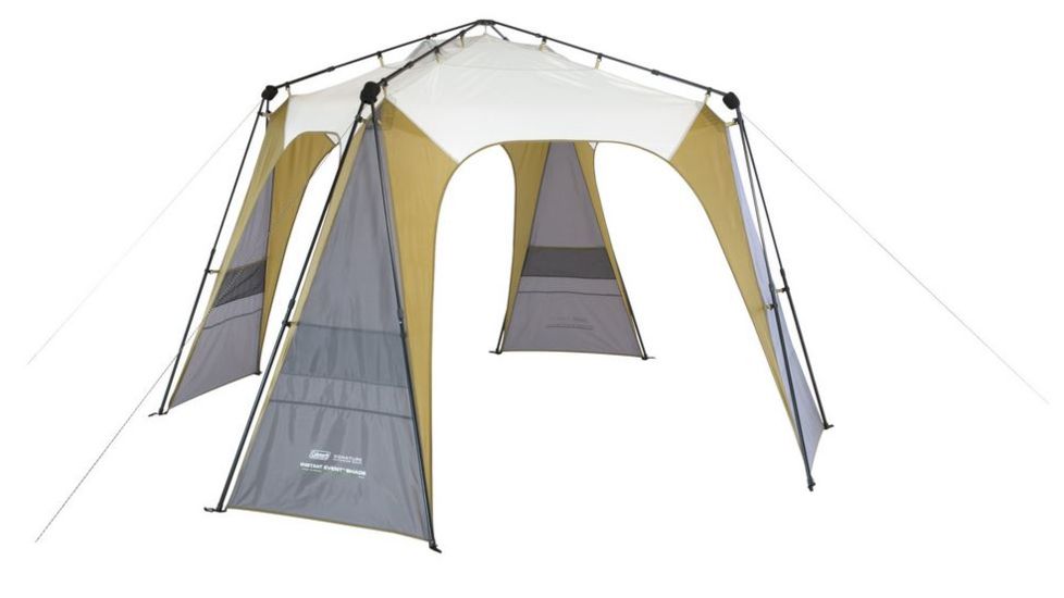 Coleman Signature Instant Event Shade Shelter, White / Tan / Gray, 14 ft x 14 ft 2000012226