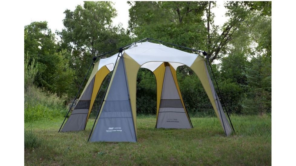 Coleman Signature Instant Event Shade Shelter, White / Tan / Gray, 14 ft x 14 ft 2000012226