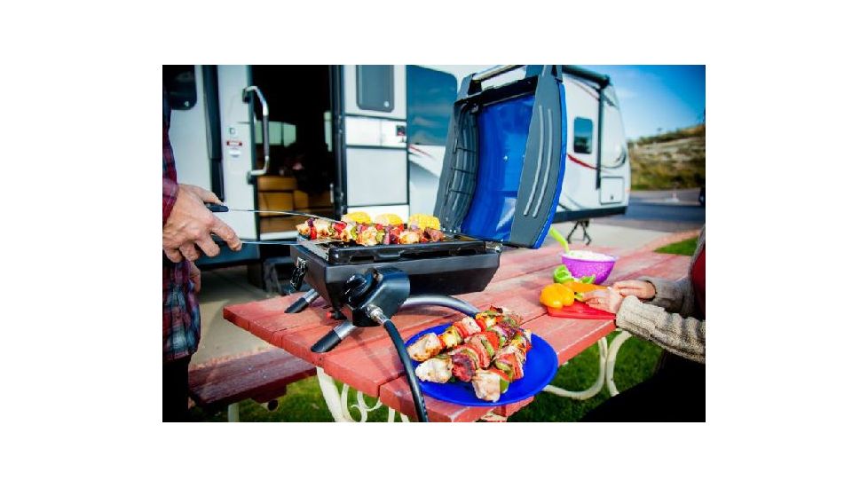 Coleman NXT Voyager RV Table Top Propane Grill, Blue / Black 2000016654