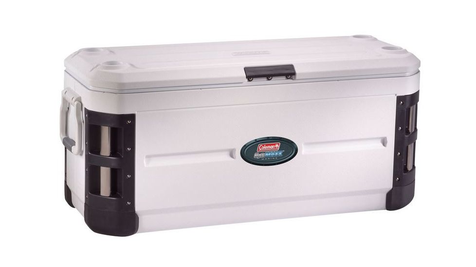 Coleman Signature Offshore Pro Series 200 Marine Quart Cooler W/ Optimaxx Insulation, TRI, White, Holds 327 Cans 3000002237