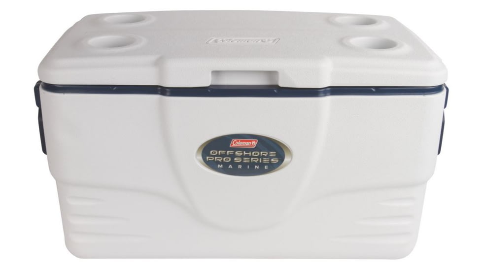 Coleman Signature Offshore Pro Series 36 Quart Marine Cooler, 6251, White / Blue, Holds 49 Cans 3000003701