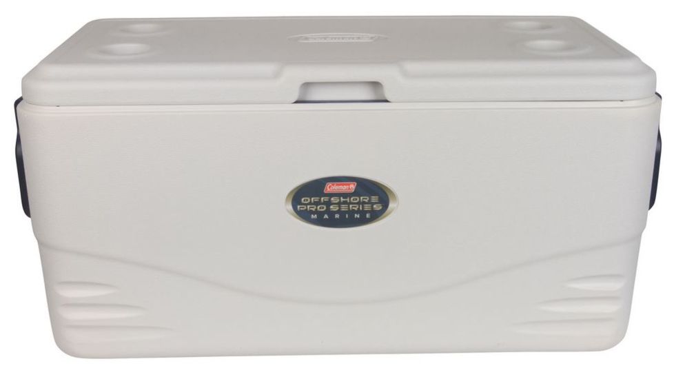Coleman Signature OffShore Pro Series 100 Quart Marine Cooler, 6200, White / Black, Holds 160 Cans 3000003695