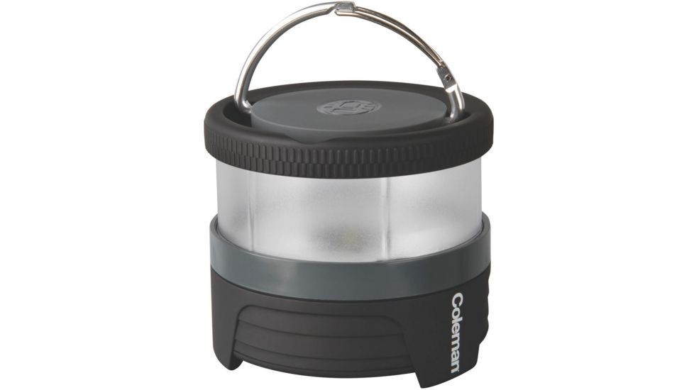 Coleman Signature Pack-Away 250L Puck Light Lantern, 250 Lumens, Rechargeable 18650 Li-Ion Battery, Black / Gray 2000013863