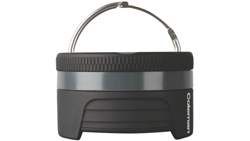 Coleman Signature Pack-Away 250L Puck Light Lantern, 250 Lumens, Rechargeable 18650 Li-Ion Battery, Black / Gray 2000013863