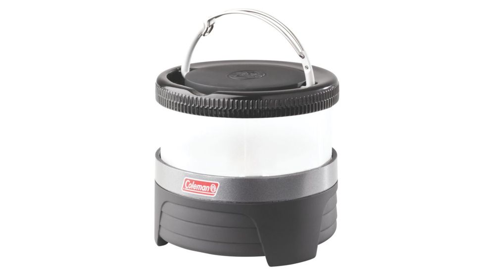 Coleman Signature Pack-Away 250L Puck Light Lantern, 250 Lumens, Rechargeable 18650 Li-Ion Battery, Black / Gray 2000013863