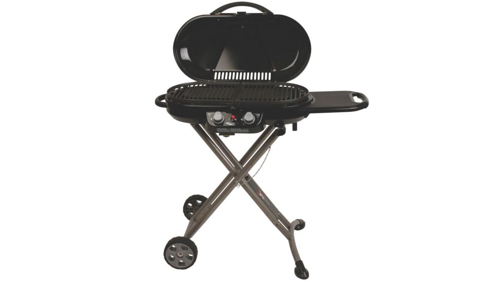 Coleman Signature Roadtrip X-Cursion Propane Grill, Folding Steel Legs W/ Oversized Wheels, 20,000 BTU, Blue, 285 Sq In Cooking Area 2000017461